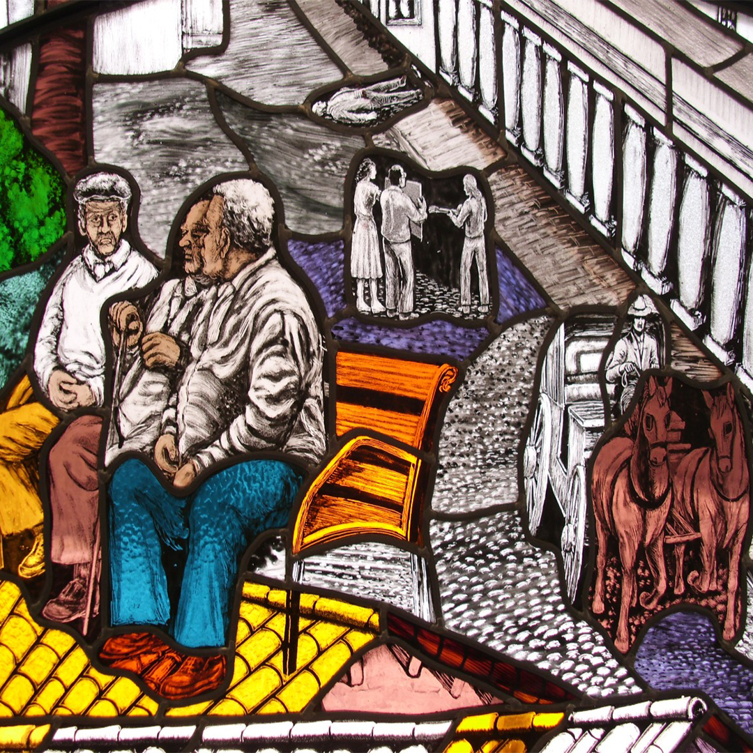 Detalle Vitral Fantasmas de Quito