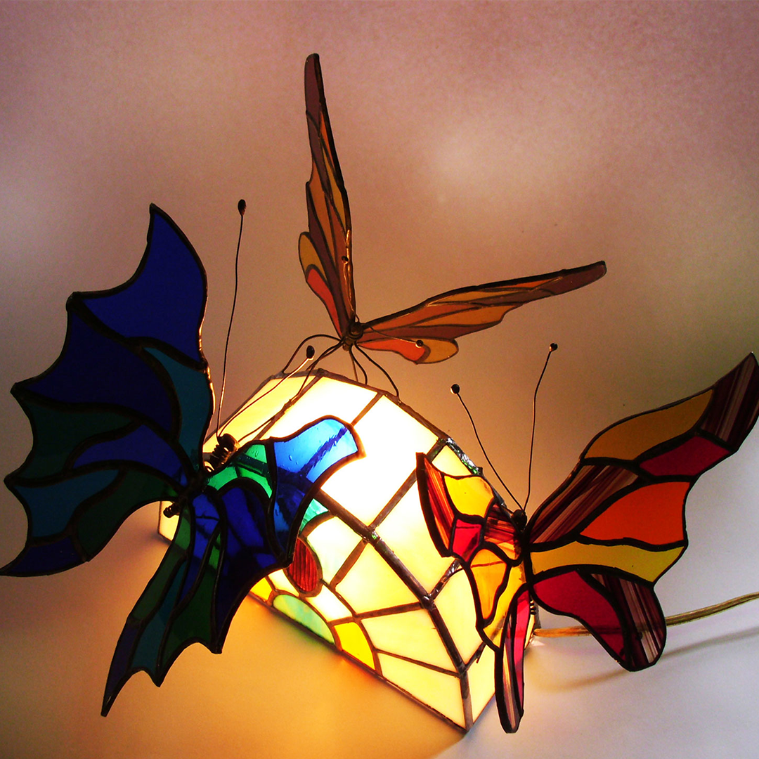 Lámpara con mariposas | Lámpara de mesa